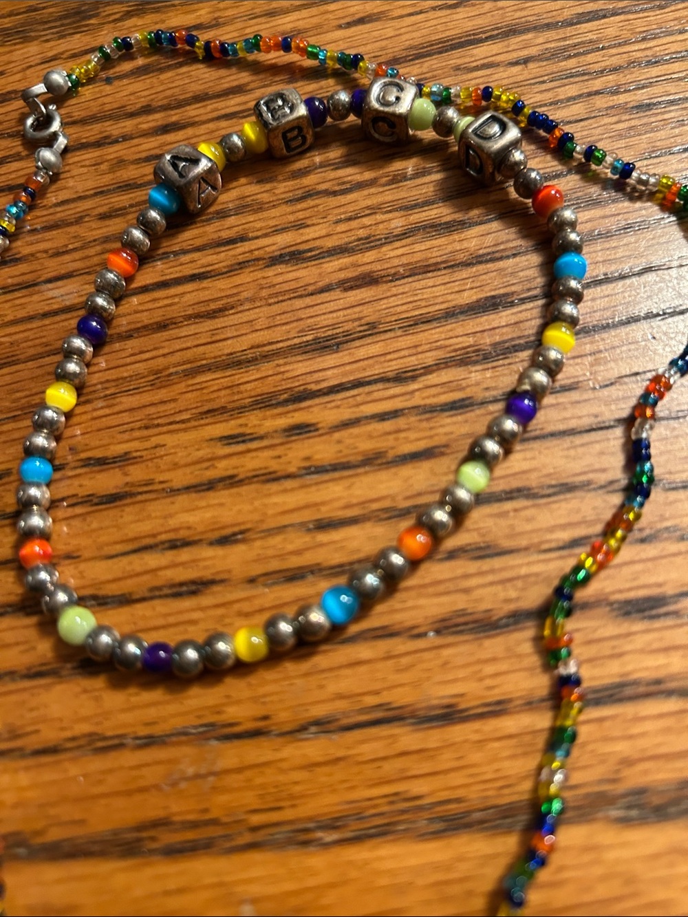 Multicolor Beaded Women's Necklace and Bracelet Set - Picture 2 of 4